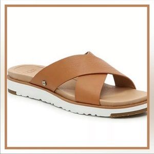 UGG Kari Feather Memory Foam Patent Leather Sandal